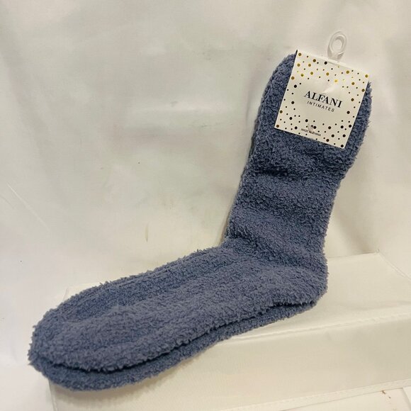 Alfani Intimates-Women's Plush Socks-Macys-Blue-Size 9-11 (shoe 6-10)-Socks Only - Picture 1 of 10